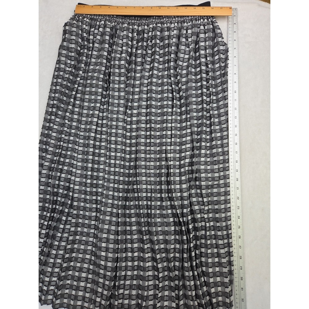 Ted Baker London Coliin Pleated Skirt Black White Plaid Check Size 4 Pull On - Picture 9 of 9